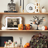 Vintage Halloween Figural Pumpkin Mugs, Set Of 4